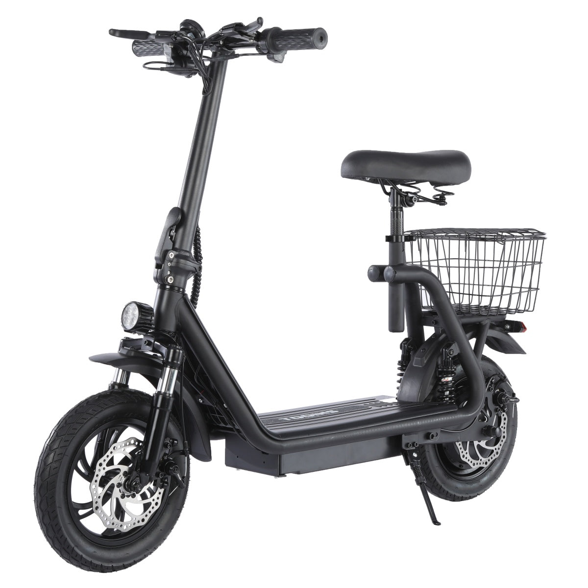TOOINS M2 electric scooter with seat and rear basket