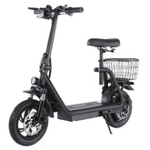 TOOINS M2 electric scooter with seat and rear basket
