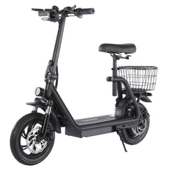 TOOINS M2 electric scooter with seat and rear basket