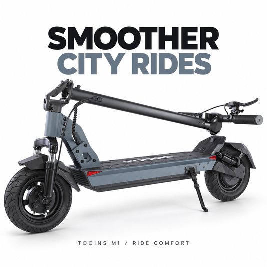 TOOINS M1 folded scooter ride comfort guide